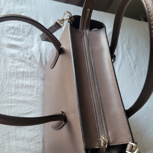 Kate Spade Eva Taupe satchel cross body handbag purse NWOT - Picture 5 of 11